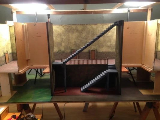  Like a bride at her wedding, the set is now ready for lighting