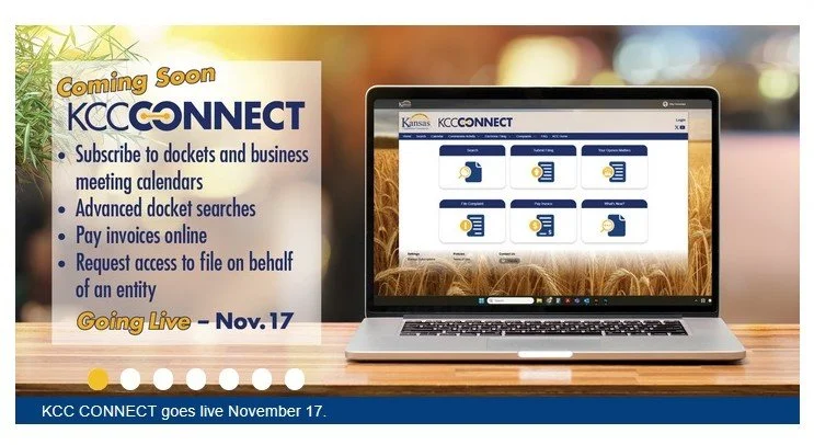 Kansas Corporation Commission Launching New KCC-CONNECT Docket Filing System On November 17, 2025