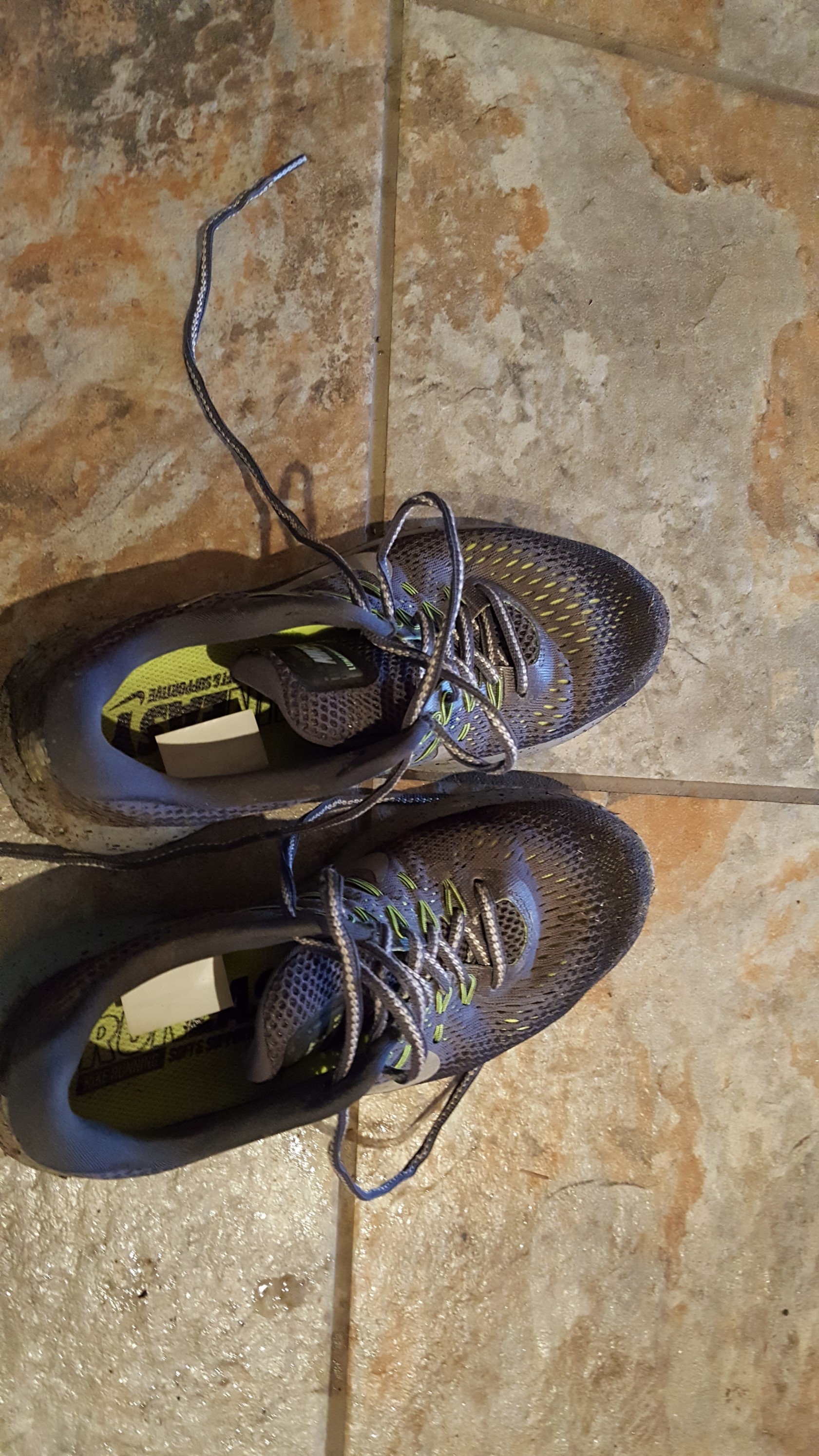 These sneakers do the work- it's been raining for 7 days straight and they hold up during my runs