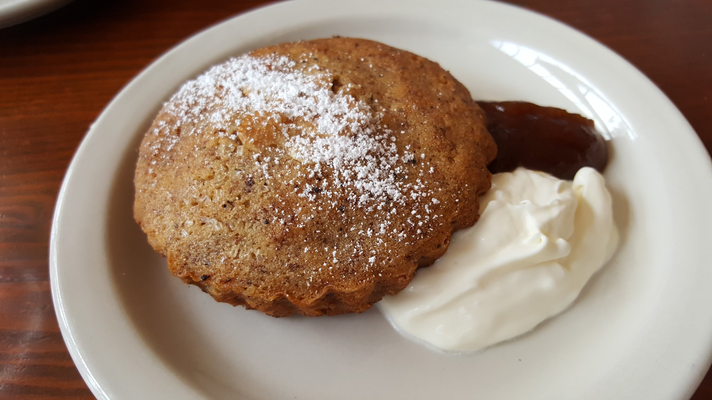 Can't beat a light almond cake and jam after a long run
