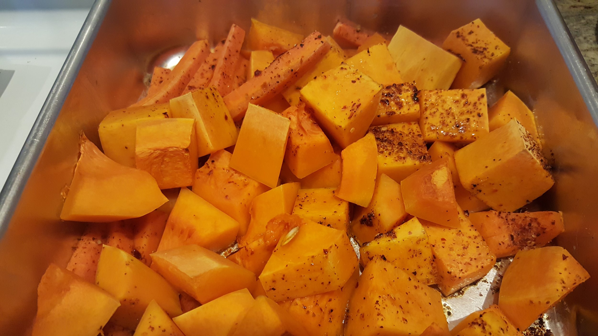 Lots of roasted butternut squash