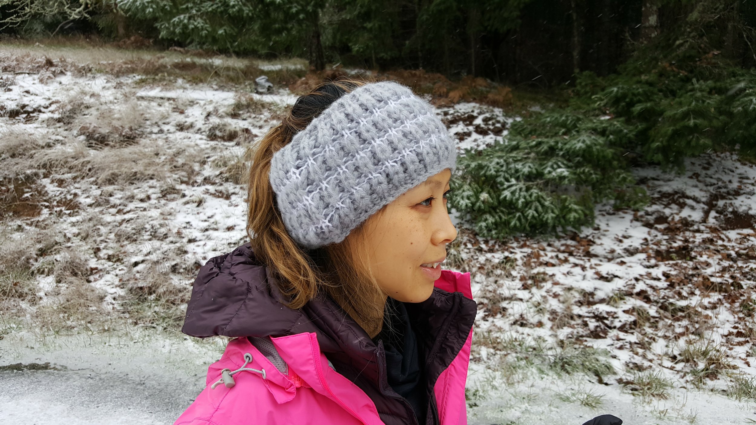 Accessorize with cold weather gear (Road Runner Sports Ear muffs do the trick)