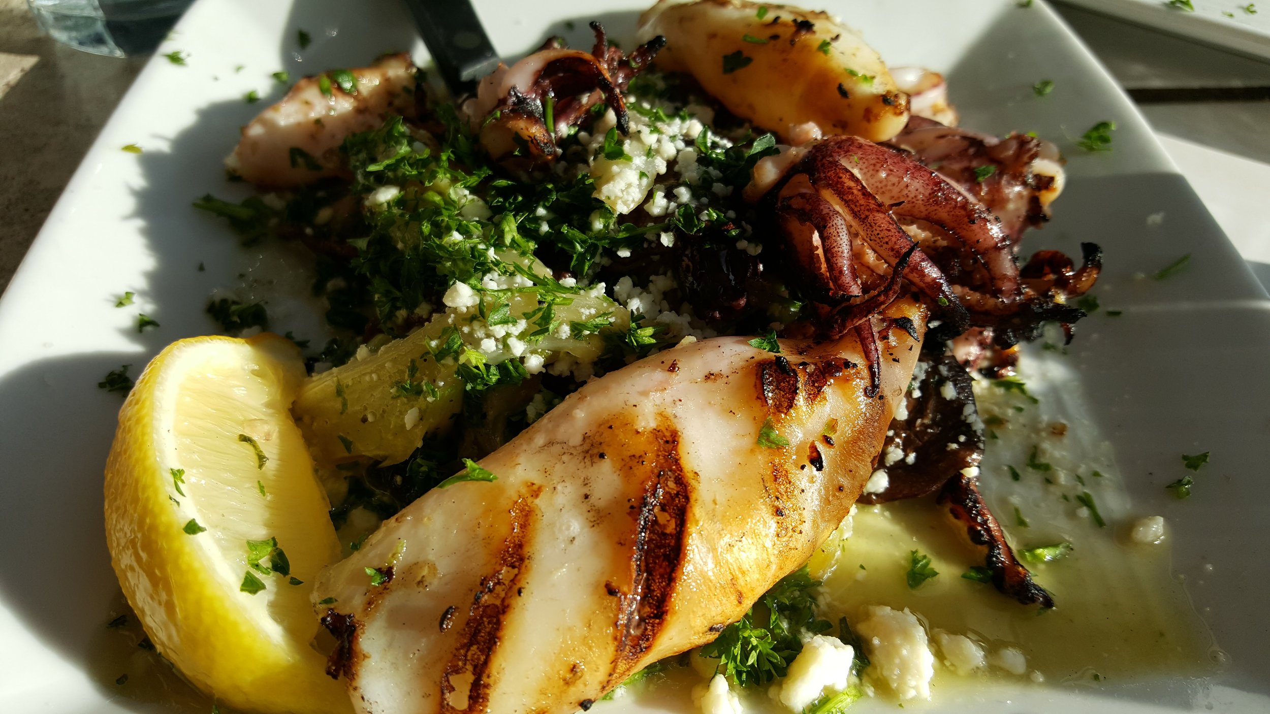Grilled Calamari salad