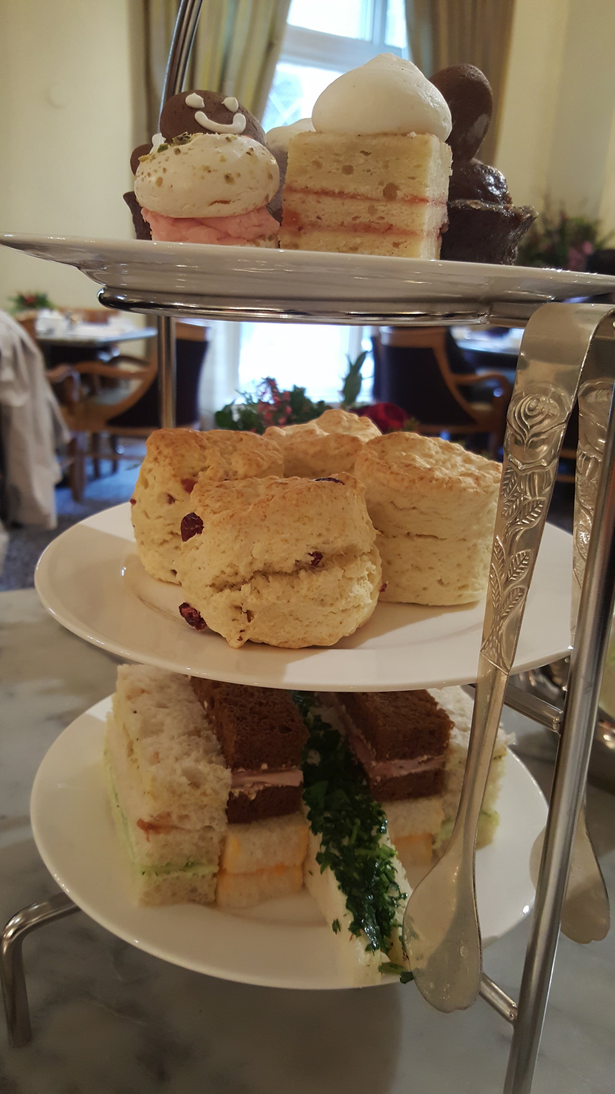 The tower of deliciousness served at Afternoon Tea.