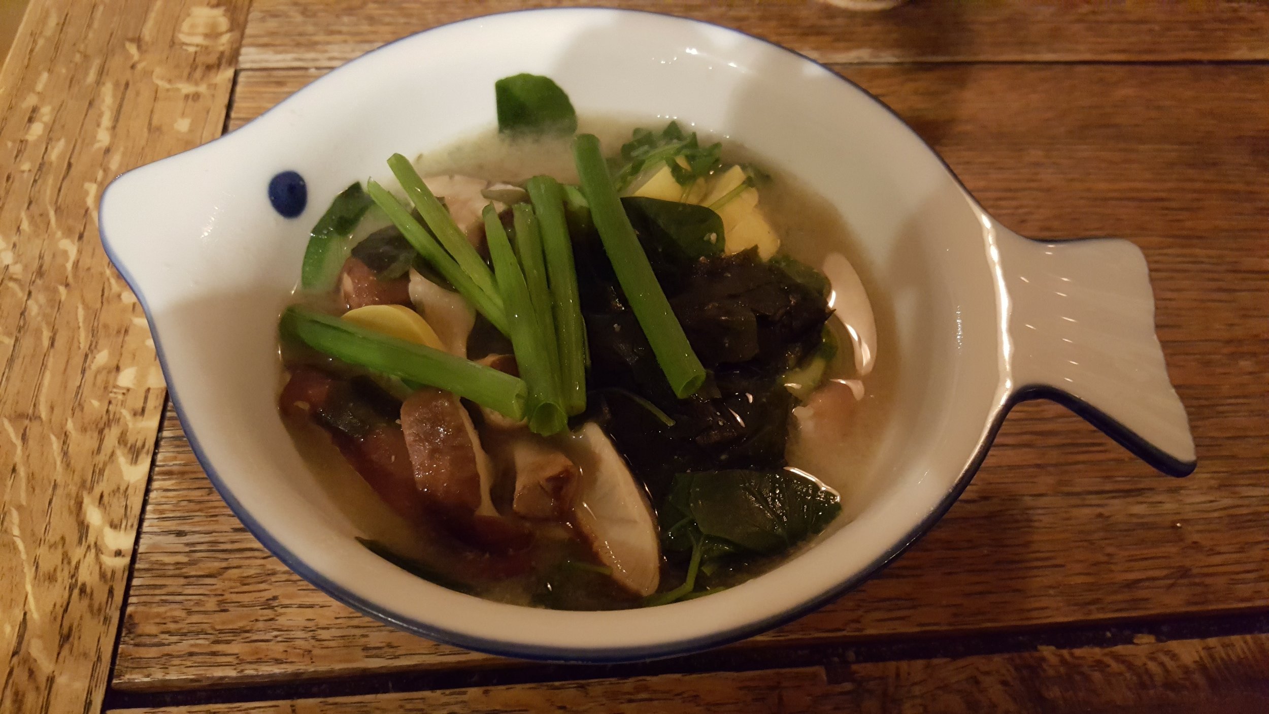Miso seaweed soup with Shitake mushrooms- Perfect for a cold winter night!