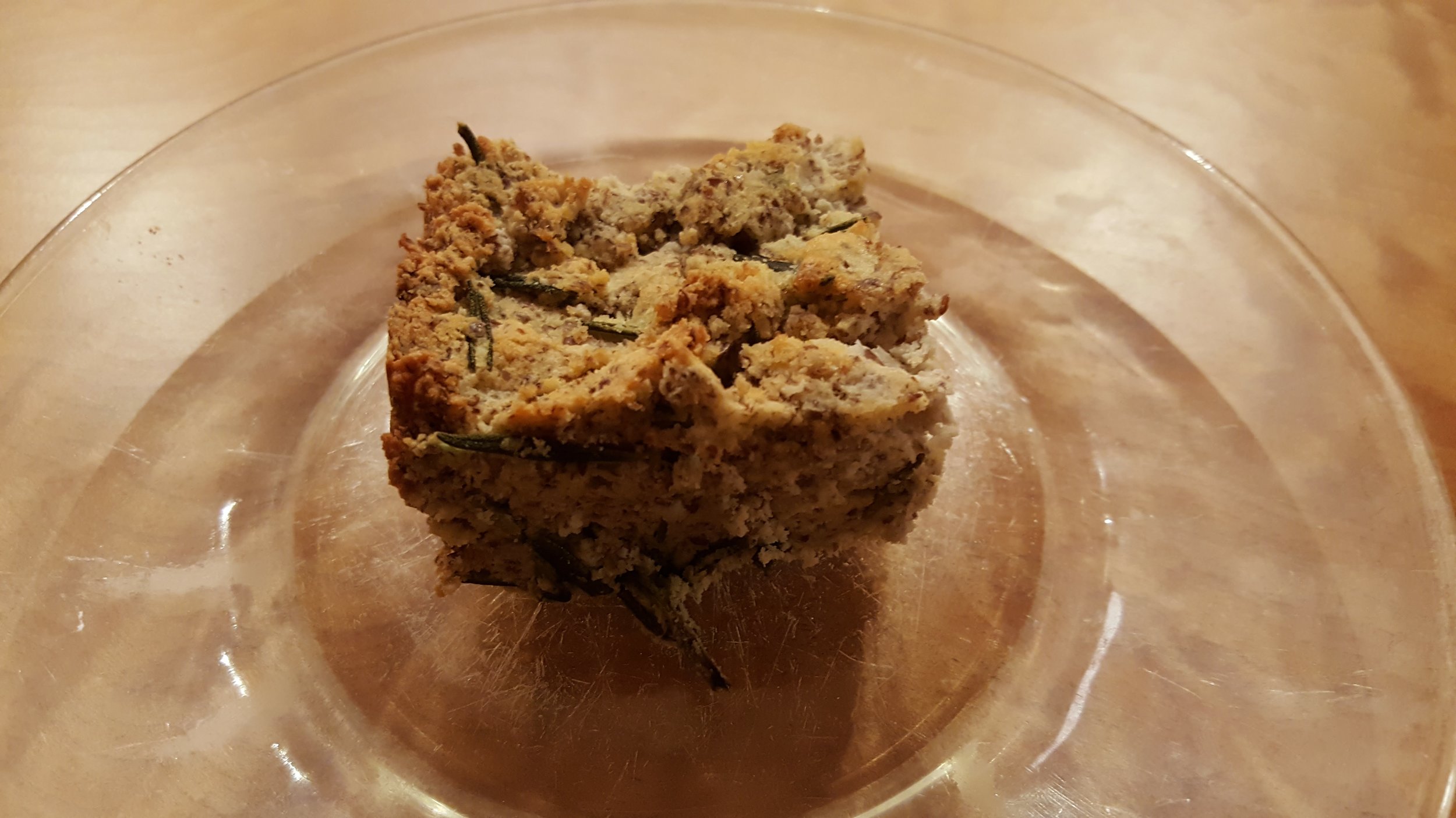 Rosemary Bread - this is Paleo. I cut a piece and toast it to make sandwiches out of it. It is even good dipped in soup. The rich aroma of rosemary prevails.