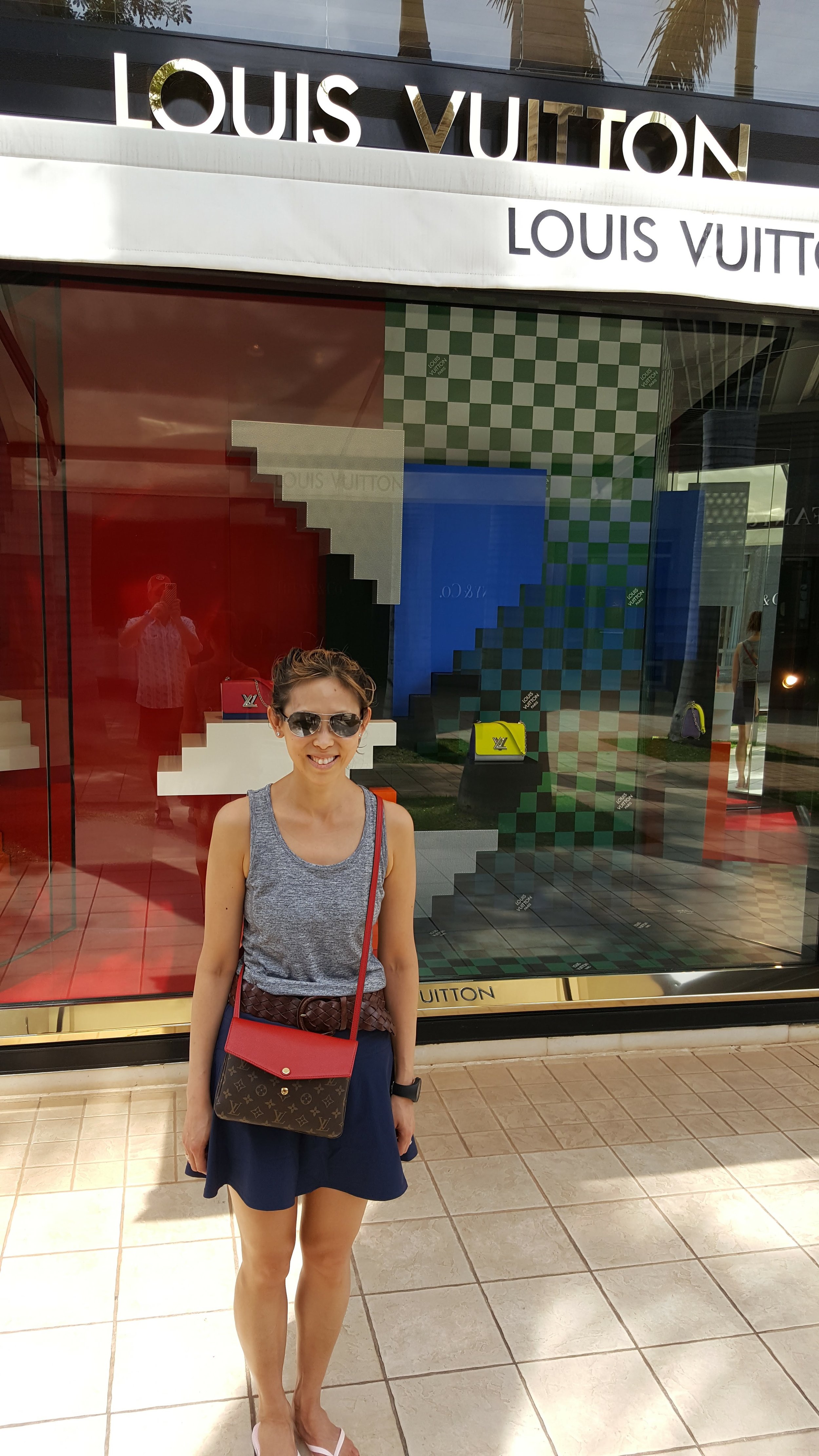 Shopping at Louis Vuitton - can't contain my excitement!