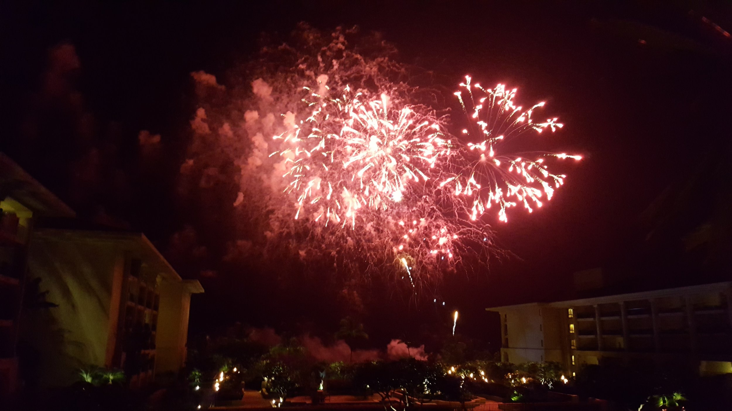 Fireworks on our last night @ the Four Seasons Maui