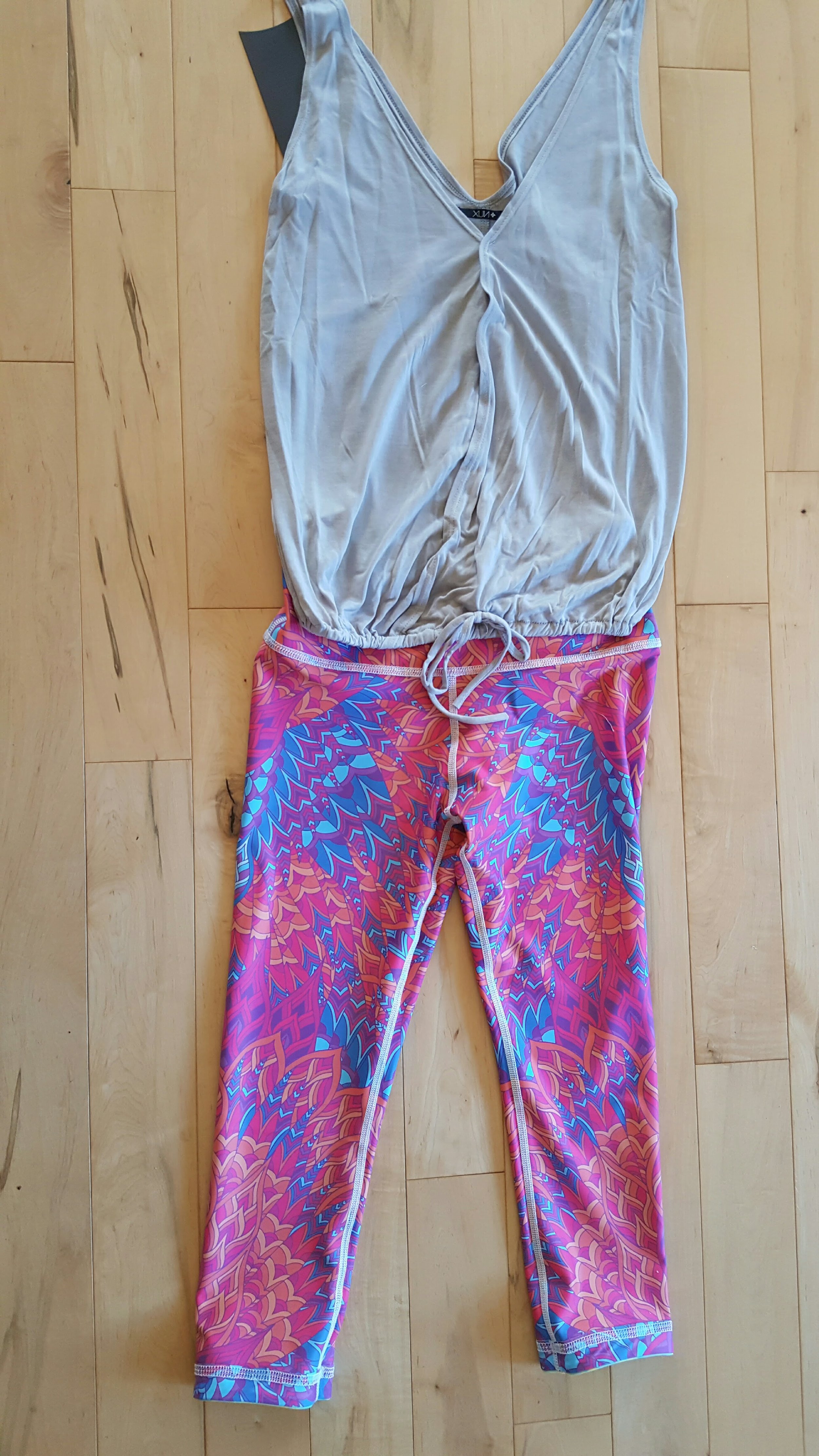 Bright novelty patterns paired back to neutrals always work - regardless of your shape and size. The point of fashion is to make us feel good on the inside and out - that is the same with exercise - it makes us feel good on the inside and out.