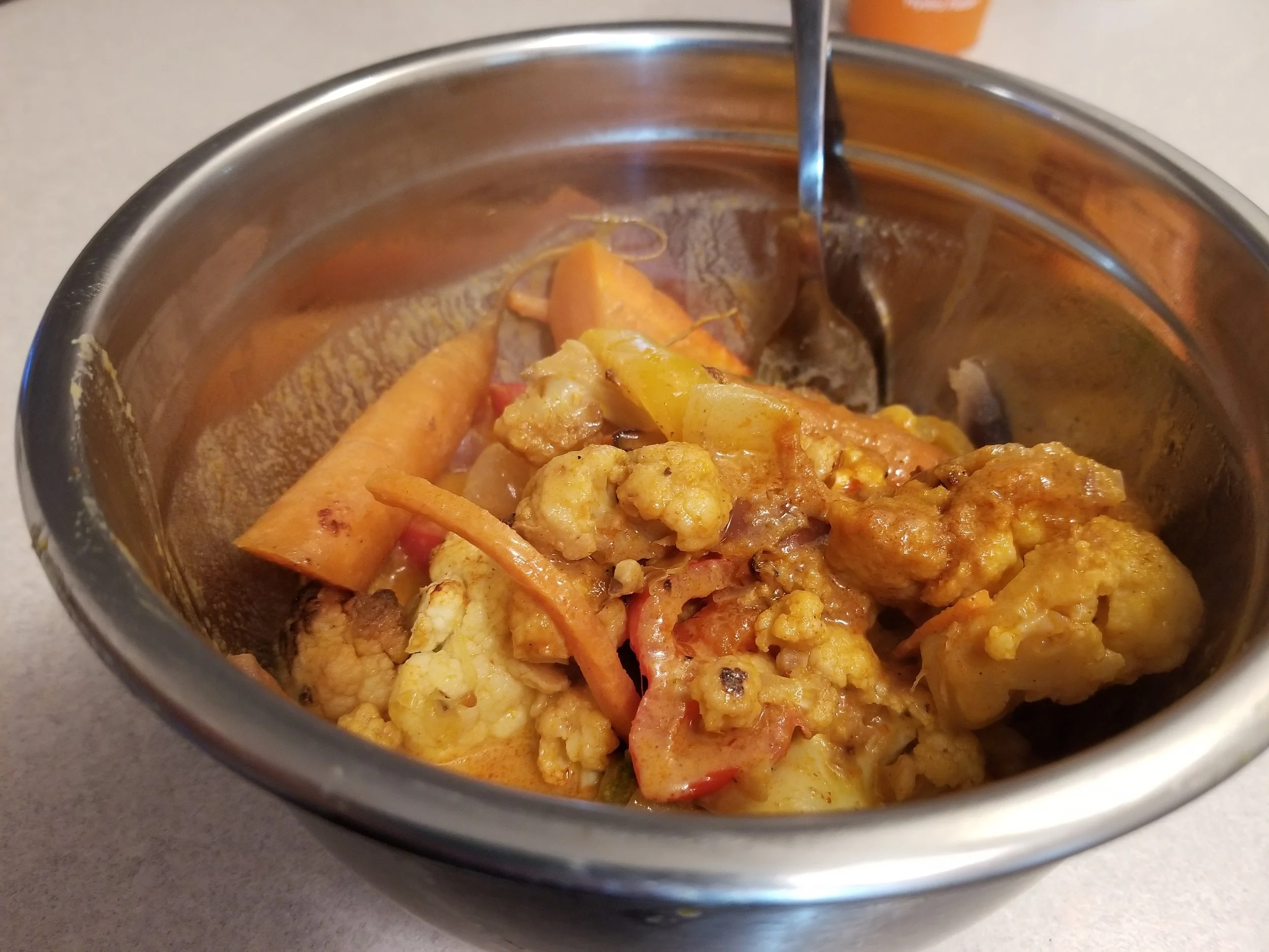 Curry cauliflower and carrots
