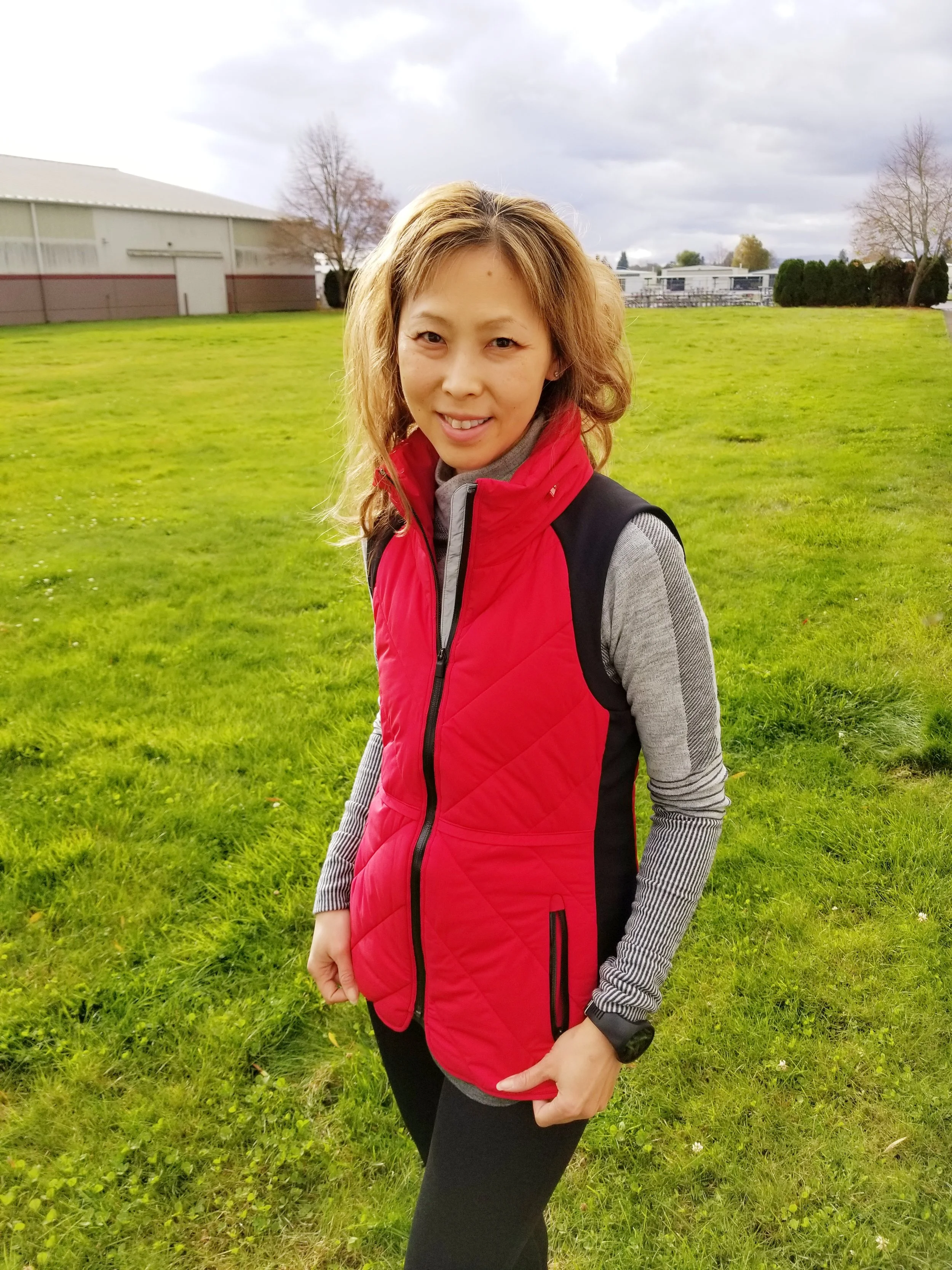 Layering is key to staying warm during winter training.