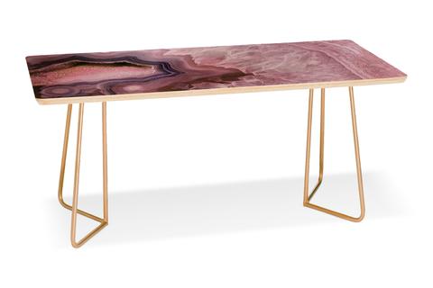 Pale Pink Agate Coffee Table is made in Colorado