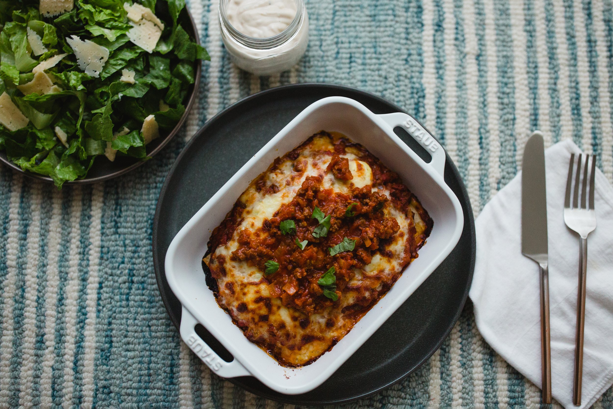 LASAGNE w/ CEASAR SALAD