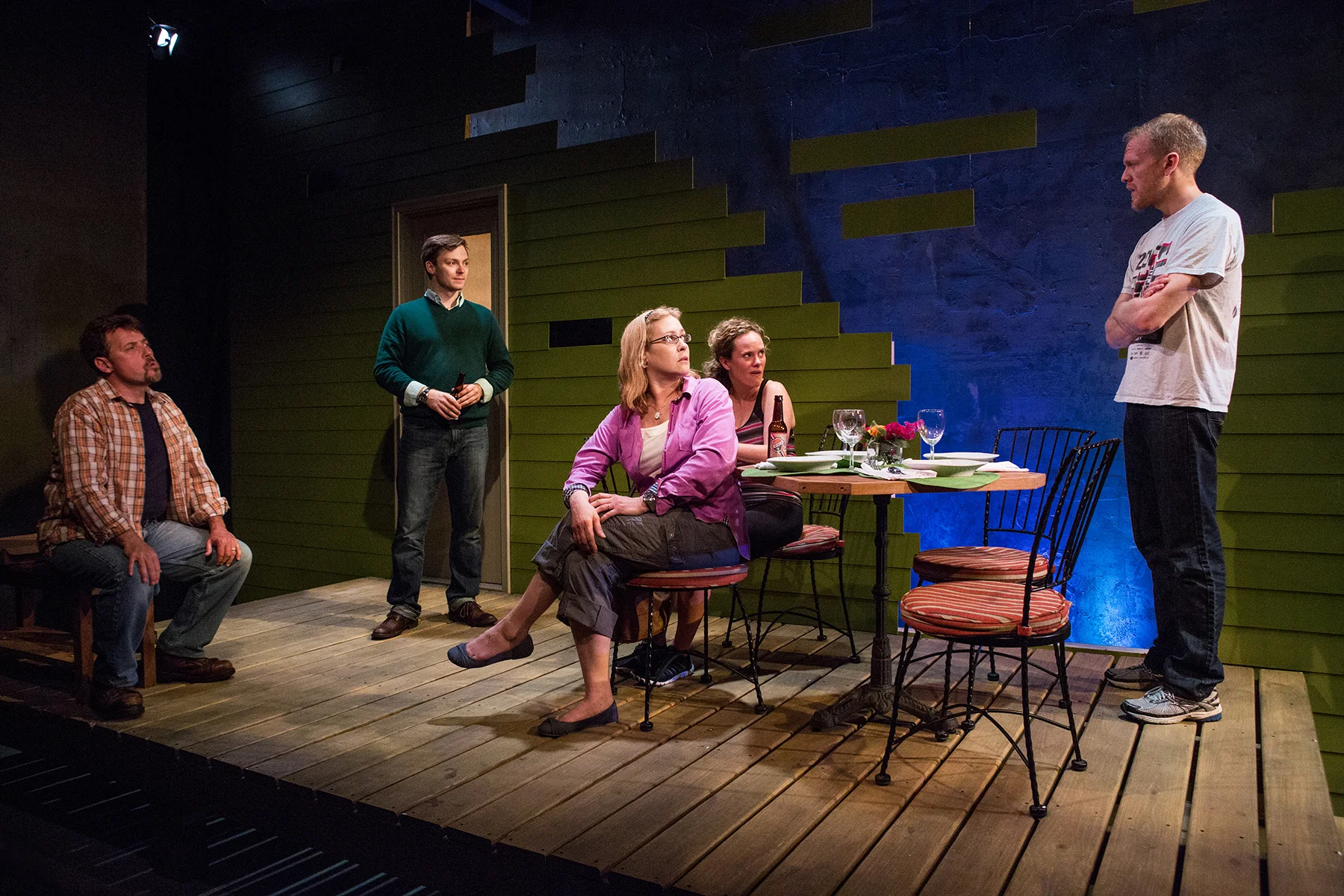 Design team; Scenic: Joe Schermoly, Lights: Michael Stanfill, Sound: Matt Chapman, Costumes: Sally Dolembo, Props: Chris Neville