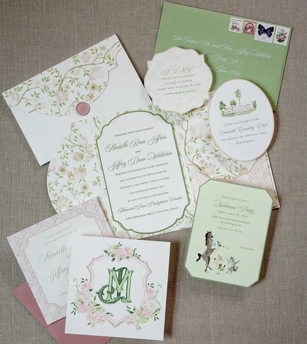It&rsquo;s all in the details! ✨

Planning: @bschneider1392 for Kelly Doonan Events 
Photography: @khcollective.co 
Paper Goods and Branding: @mesh_by_alex @theessentialmkt 
Venue: @lakesidecchouston