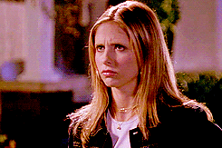 Buffy is skeptical of your tell-y exposition. Try SHOWING her.