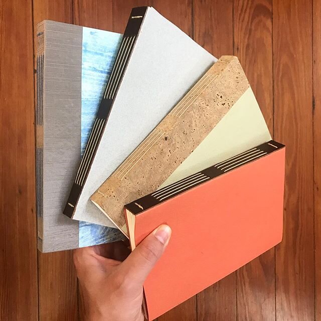 Here are some finished journals! Comment if you&rsquo;re interested in one - I&rsquo;ll mark it sold and DM you how to pay. Add $4 for shipping. A card and issue of Matchbook with every order! AND you can still get 50% off of all stationery by using 