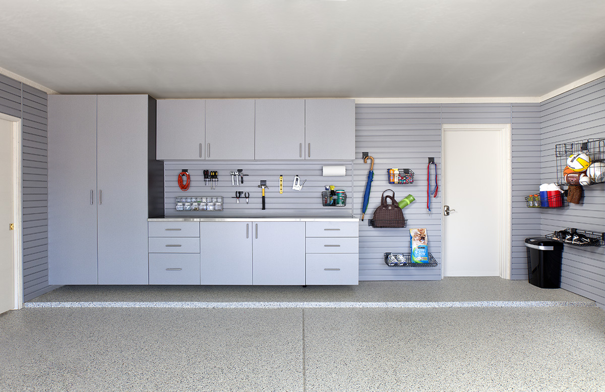 Silver Cabinets-Stainless Counter-Grey Slatwall Grab-n-Go-Barker 2012.jpg
