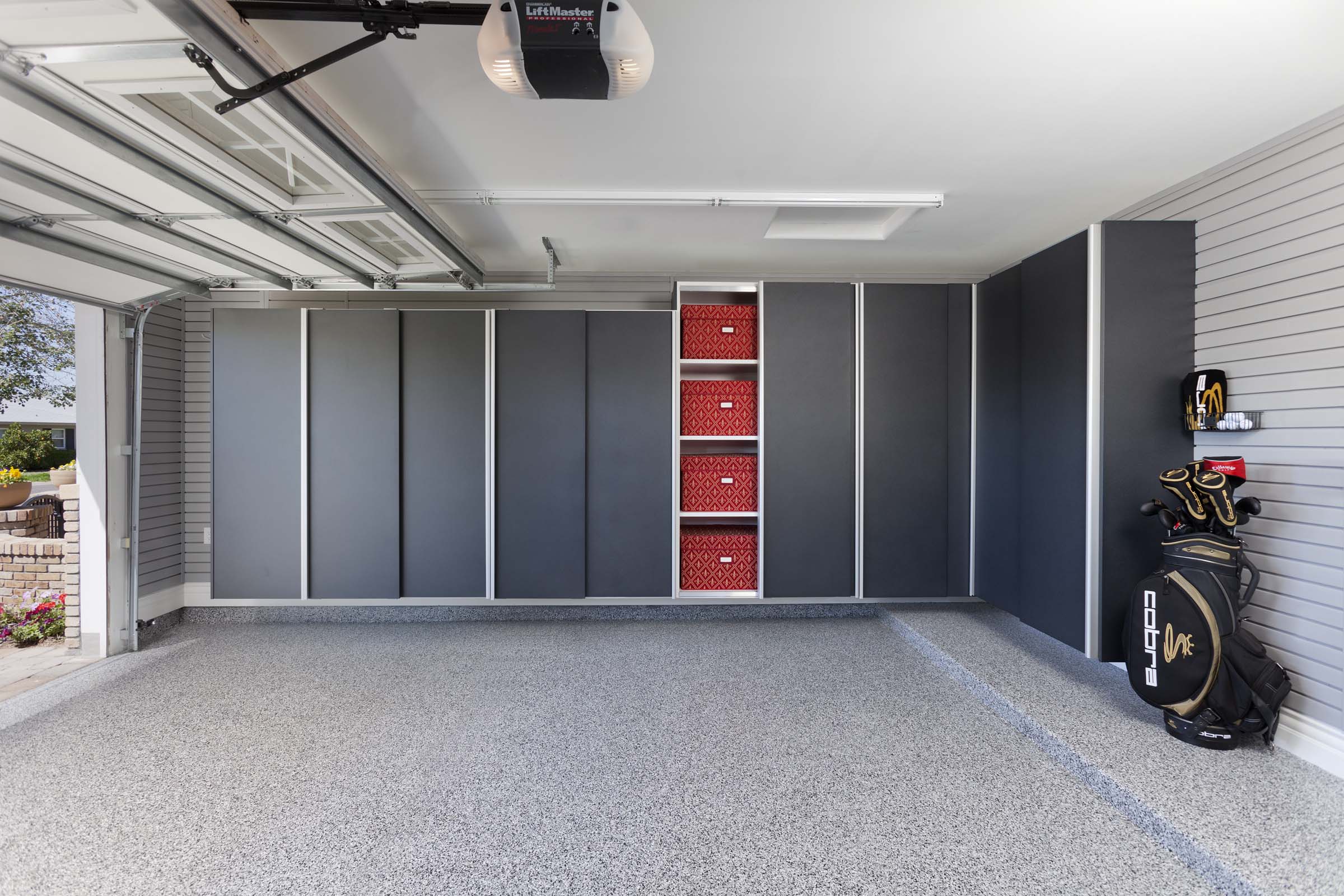 Garages Closets Of Tulsa, Sliding Door Garage Storage Cabinets