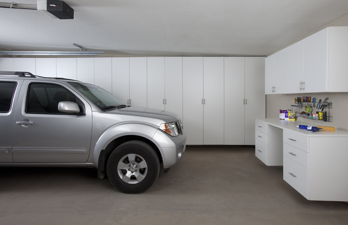 White Garage Cabinets