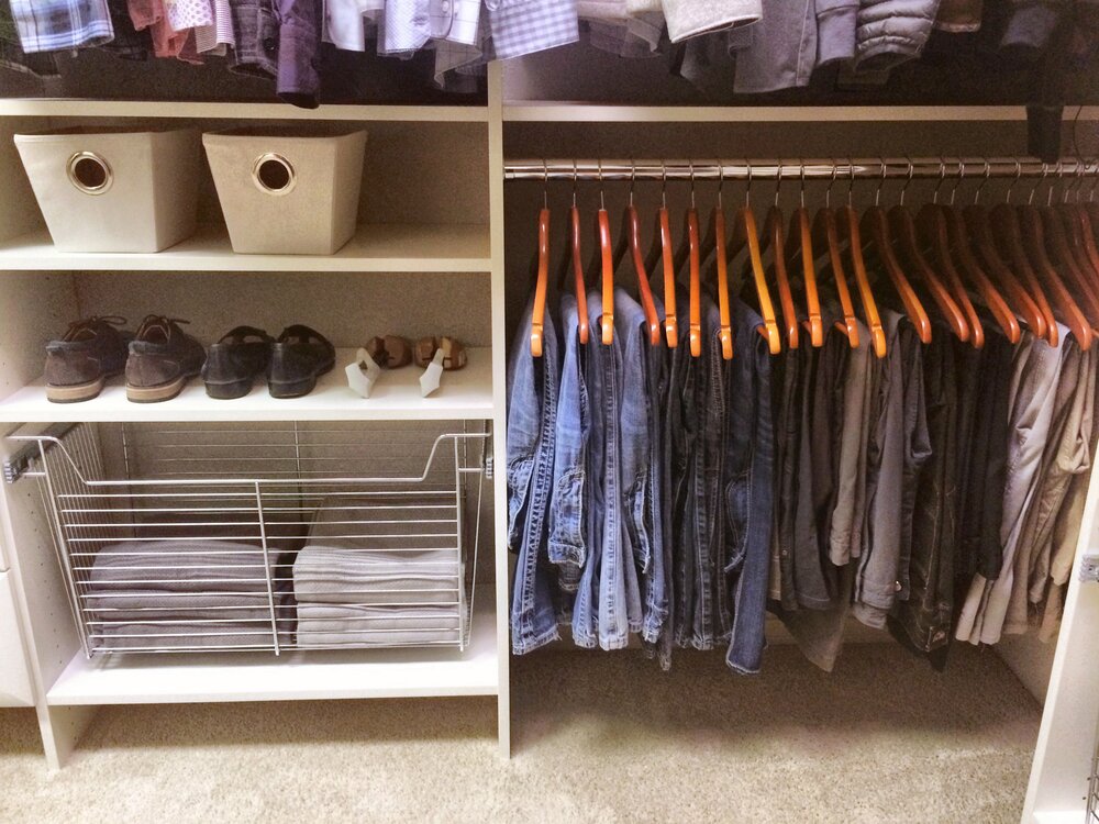 A notched wooden suit hanger is a durable option as a pants hanger. Get 15% off and free shipping at  Hangers.com  with promo code TULSA.