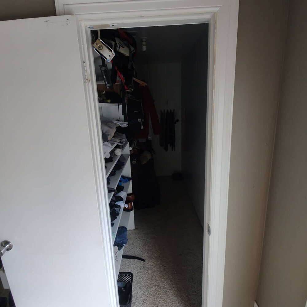 Drew’s existing closet was not making the best use of available space in the primary suite.