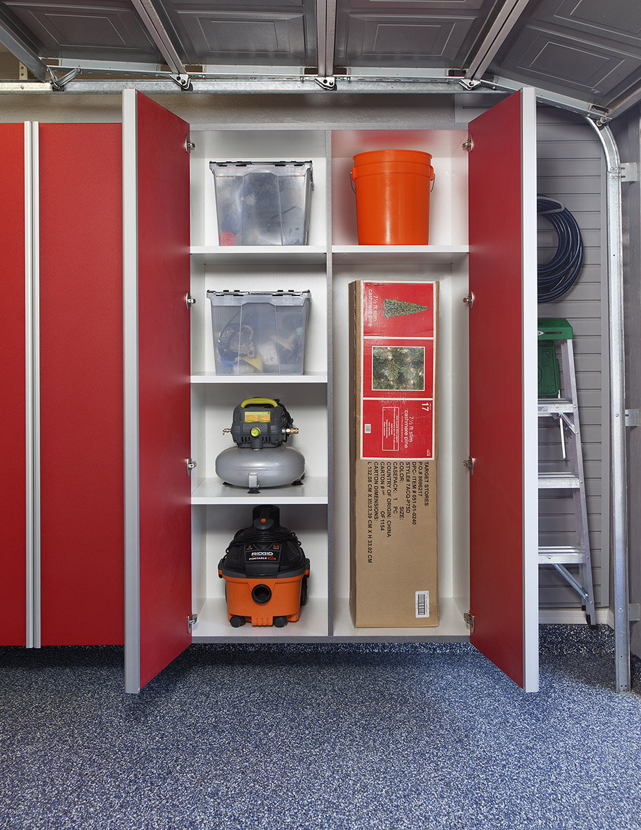 Red Cabinets w Vertical Divider-Adjustable Shelves for Tall Items-Aug 2013.jpg