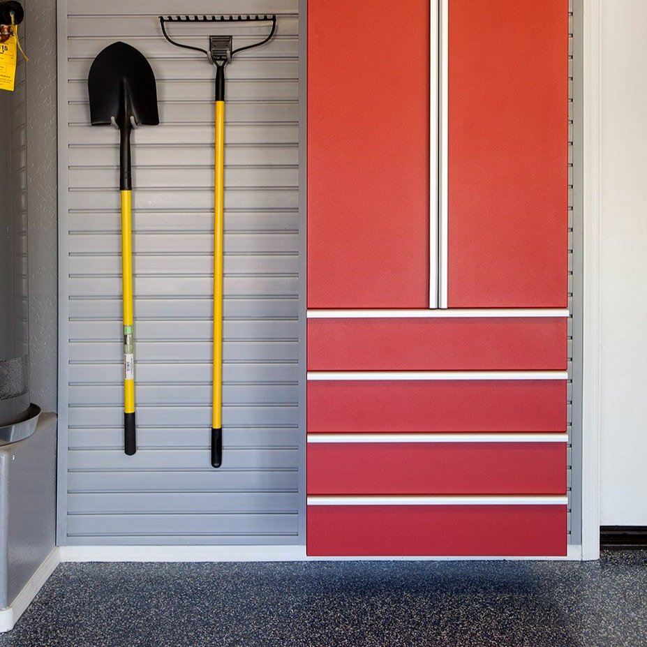 Red+Cabinet+w+Drawers-Shovel-Rake+on+Grey+Slatwall-Aug+2013.jpg