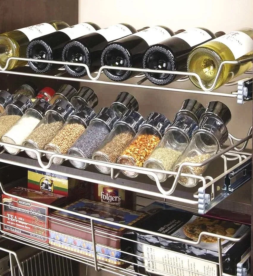 Closets of Tulsa Pantry Wine Rack and Spice Organizer