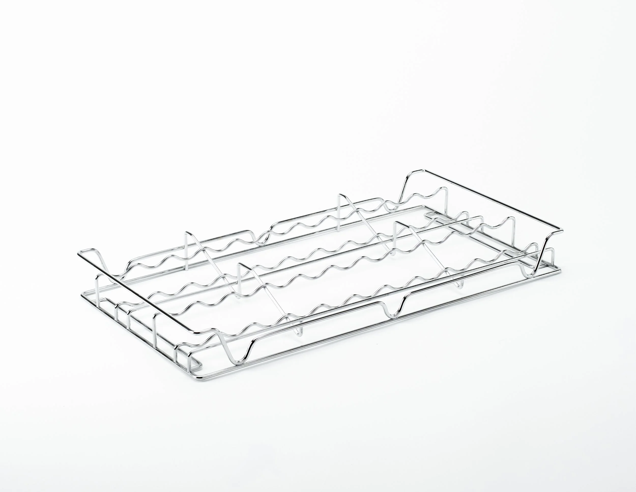 Chrome spice rack pullout organizer