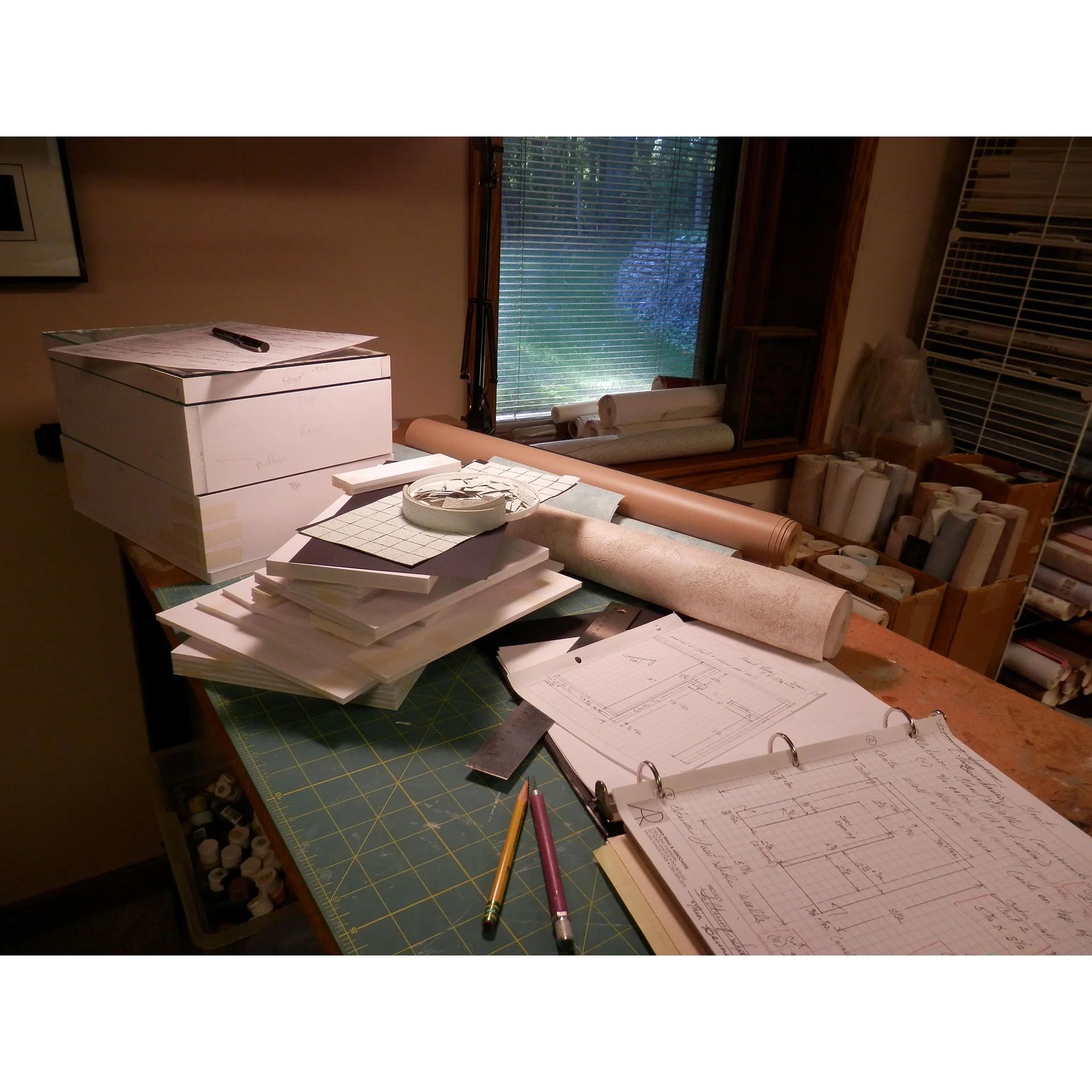 Notes & plans plus construction pieces