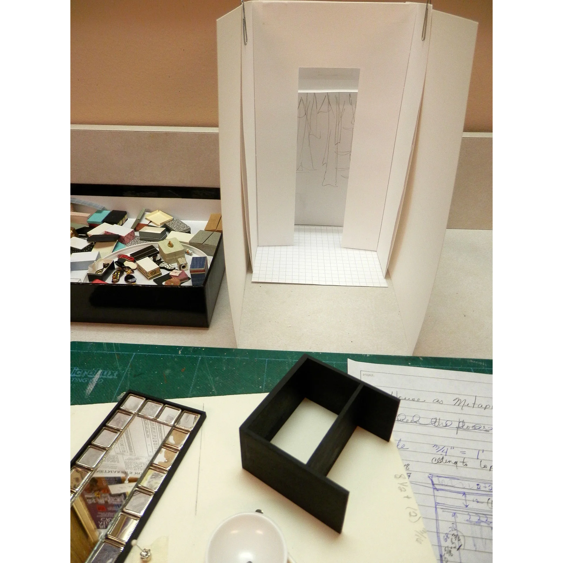 Mock-up of interior closet