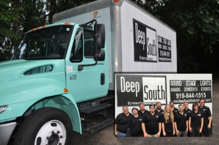 Deep South's lovely green production truck and wonderful production staff!