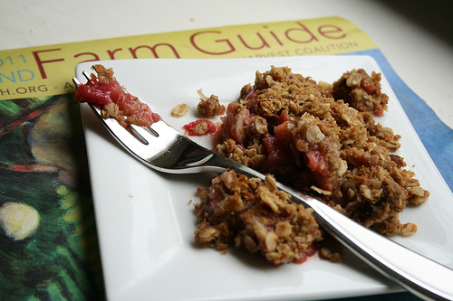 rhubarb crisp www.talkoftomatoes.com