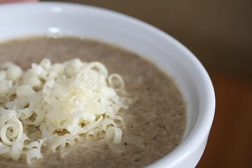mushroom bisque soup www.talkoftomatoes.com