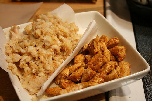 fish and chicken
