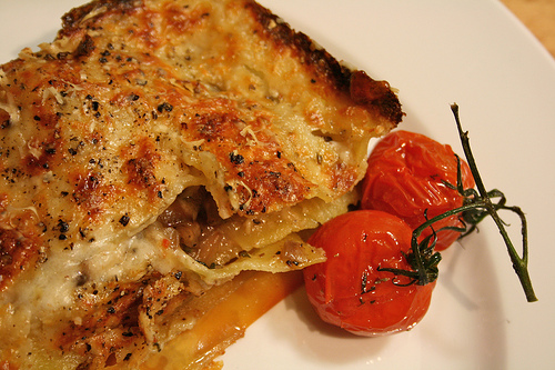 mushroom lasagna www.talkoftomatoes.com