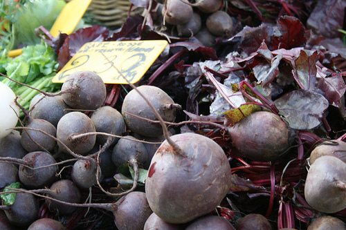 beets at farmer market