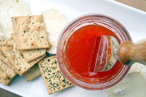 red pepper jelly appetizer