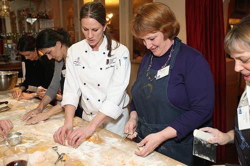janelle teaching gnocchi making @talkoftomatoes