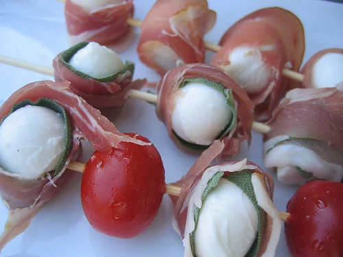 mozzarella skewers