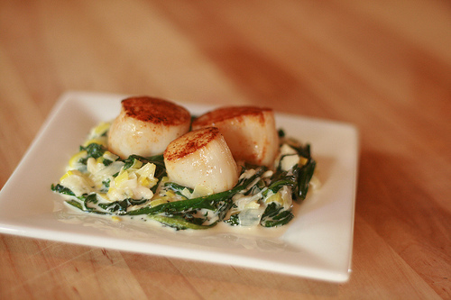 creamed dandelion greens