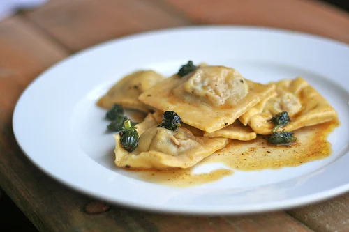 dandelion ravioli