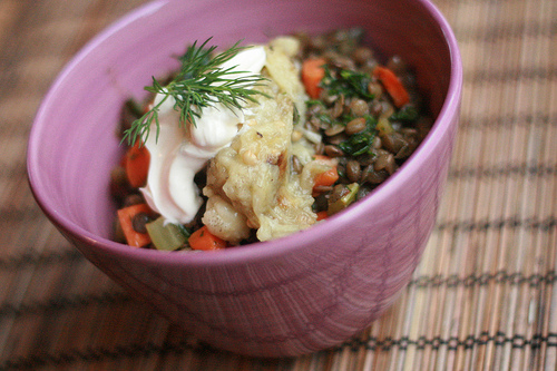 lentils and eggplant