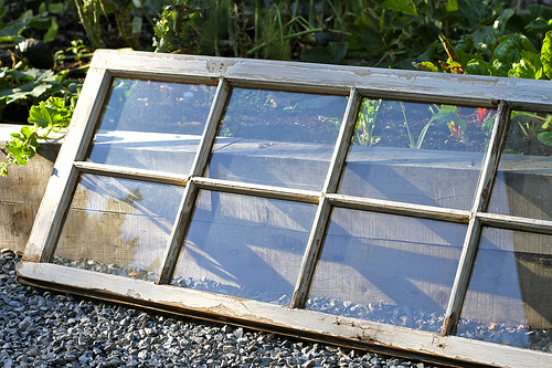 recycled window www.talkoftomatoes.com