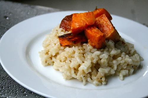 risotto. with winter vegetables.