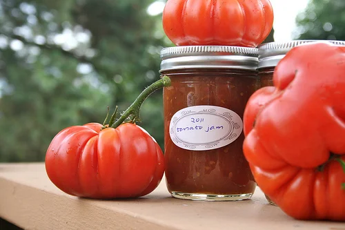 preserving: tomato jam