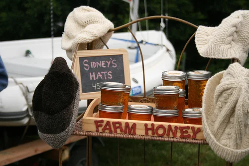 Orcas Island farmer's market and solstice parade.