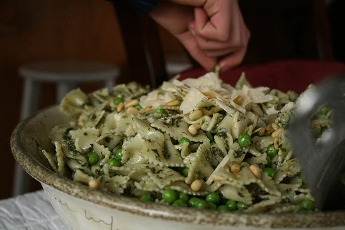 Pesto Pasta Salad & Pesto Spinach Salad.