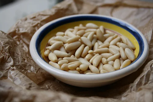crows poop out pine nuts?